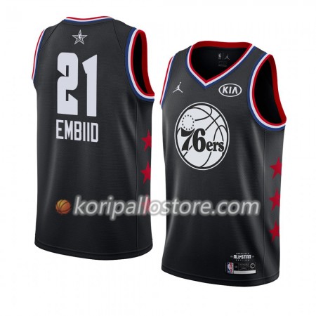 Philadelphia 76ers Joel Embiid 21 2019 All Star Jordan Brand Musta Miesten Pelipaidat Swingman 